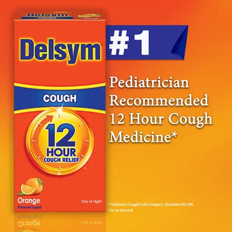 Delsym 12-Hr. Cough Relief Liquid, Orange 2 Pk., 5 Fl. Oz./Pk.