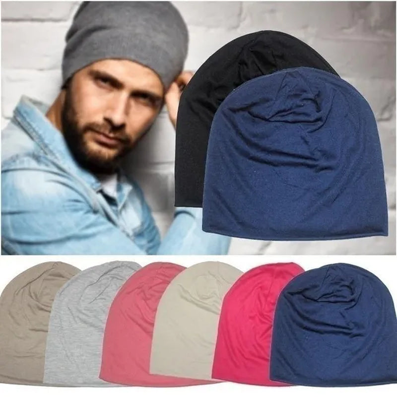 Antumn Beanie Hat Hip Hop Baggy Skullies Cap Plain Slouchy Beanies for Men Women Winter Warm Hats