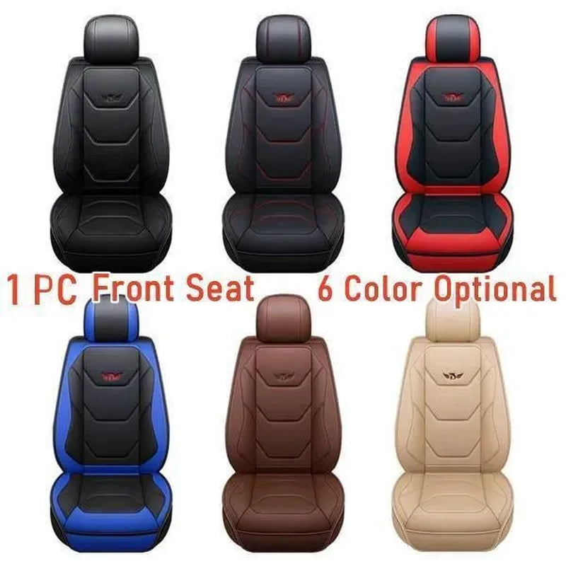 Universal 5D PU Leather Front Seat Cover Car Seat Mat Waterproof Car Seat Protector Breathable