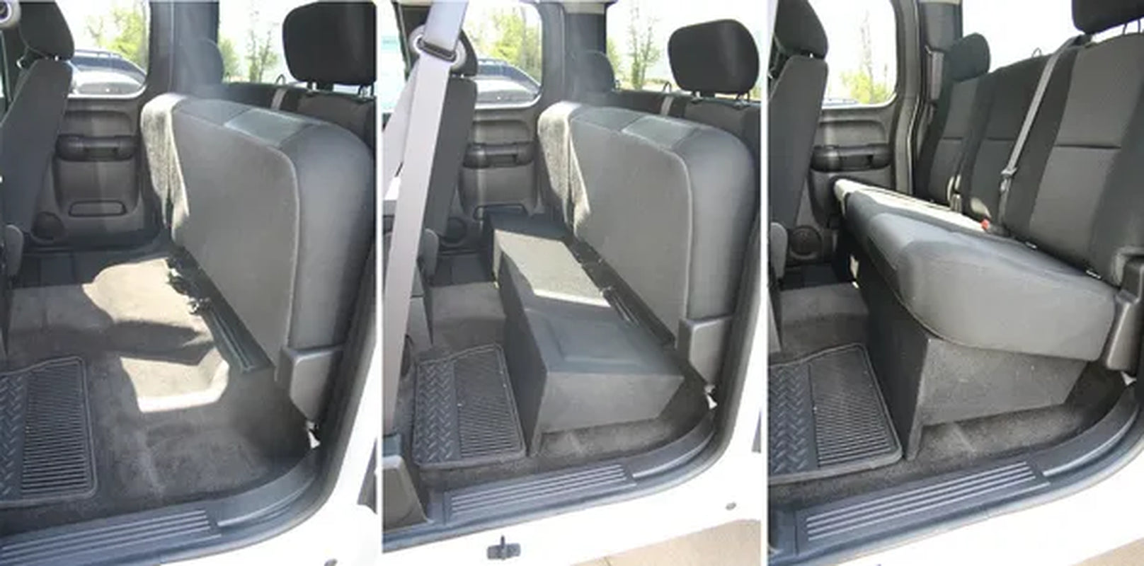 Compatible with Chevy Silverado or GMC Sierra Full Size Extended Cab Truck 2007-2013 Dual 12" Subwoofer Sub Box Speaker Enclosure