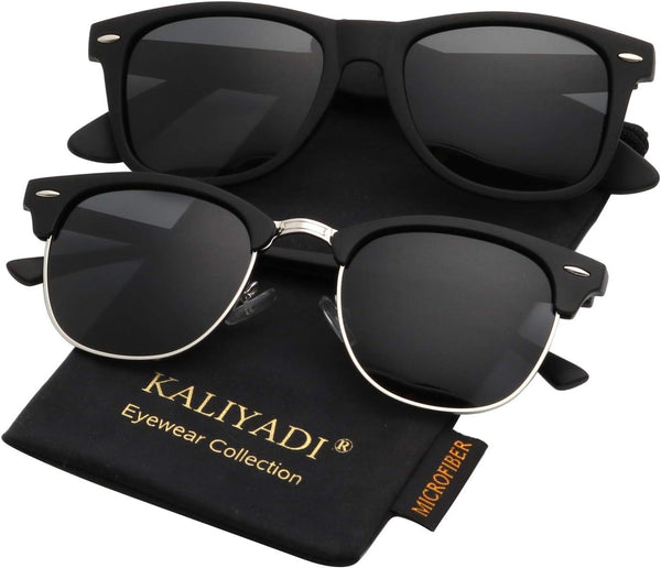 Polarized Sunglasses for Men and Women Semi-Rimless Frame Driving Sun Glasses UV Blocking