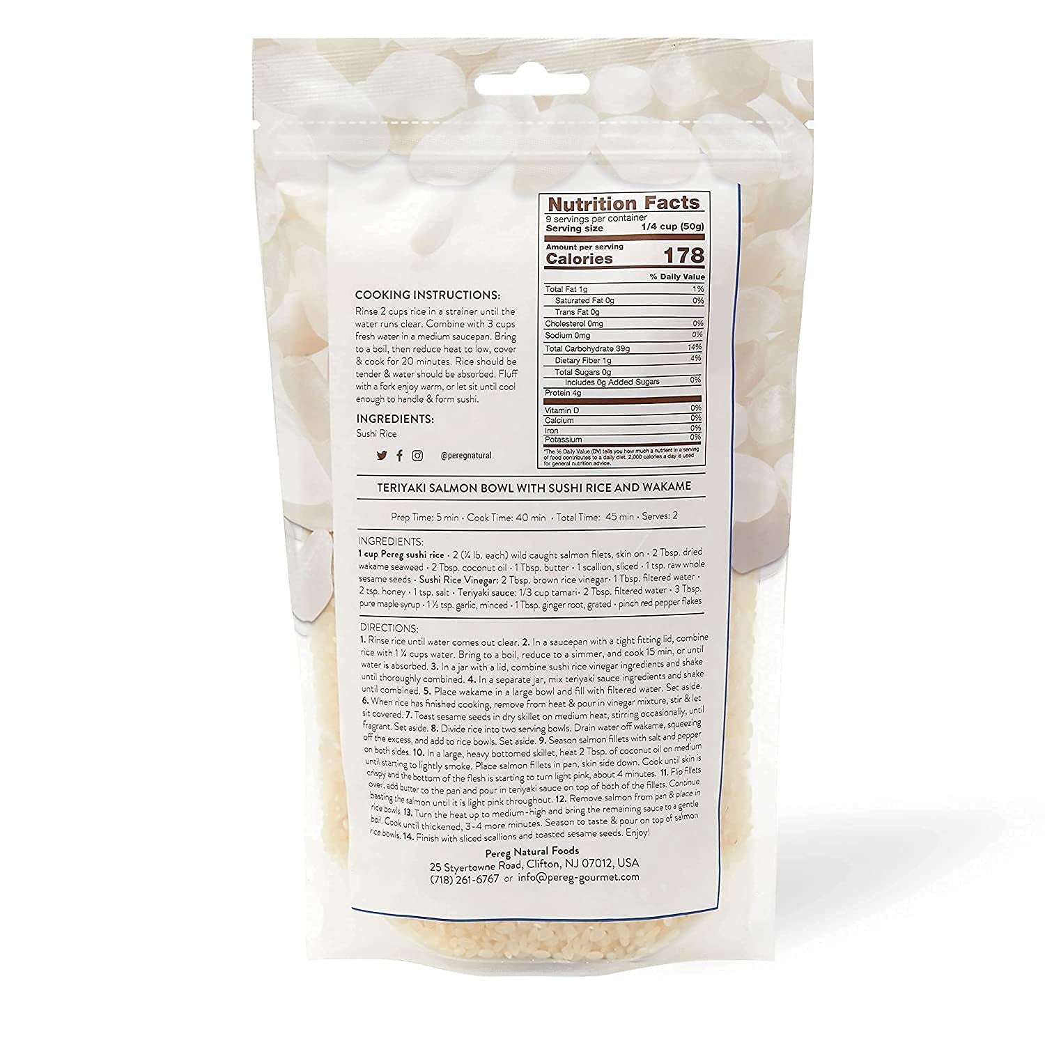 Natural Foods Sushi Rice (16 Oz/Bag X 6 Pack) - White Sticky Short Grain - Vegan, Non-Gmo, Made in USA, - Sushi, Rice Ball, and Everyday Japanese Dishes - Resealable Packaging