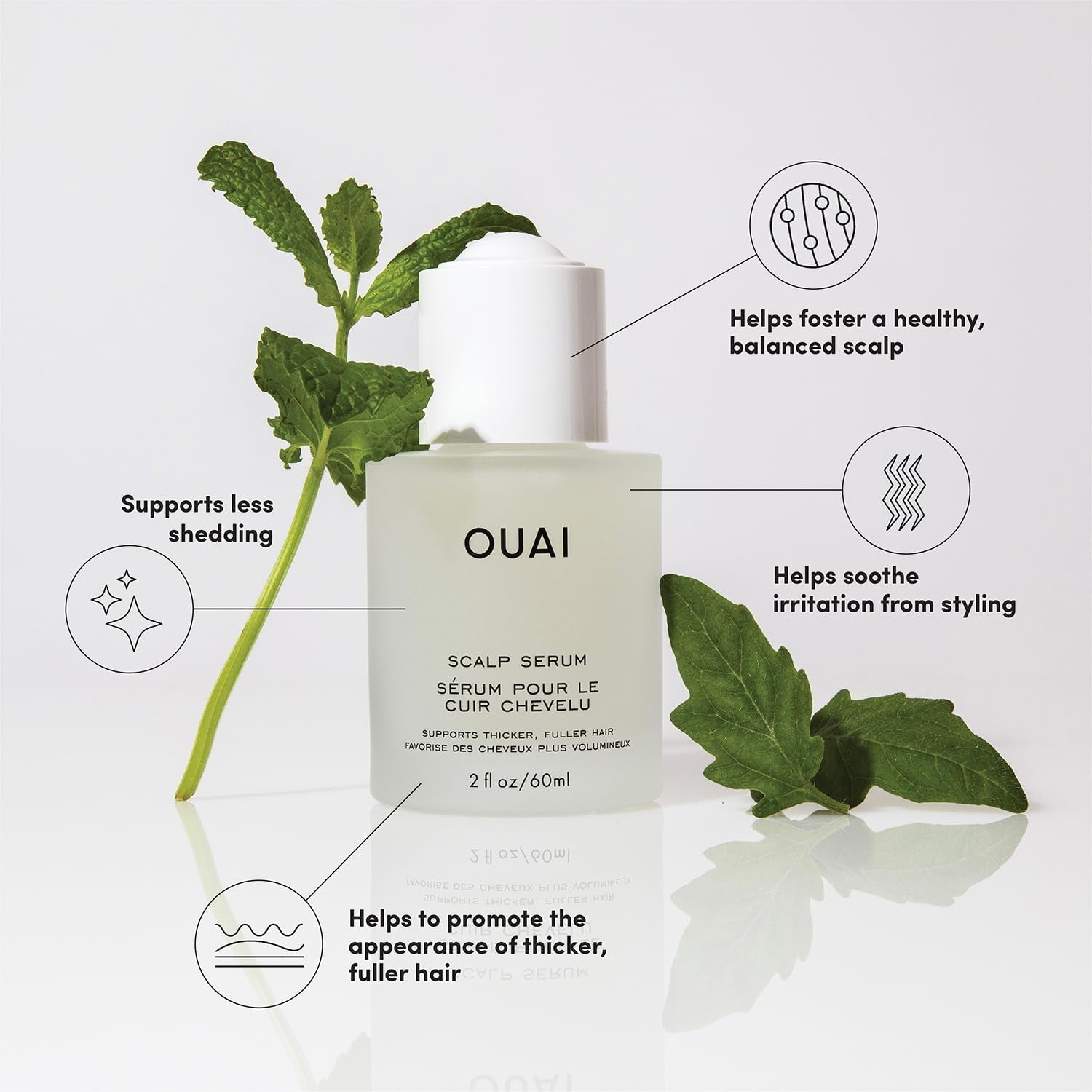 Scalp Serum - Balancing Hair Serum with Red Clover Extract, Siberian Ginseng and Peptides for Thicker and Fuller-Looking Hair - Paraben, Phthalate and Sulfate Free Scalp Care (2 Fl Oz)