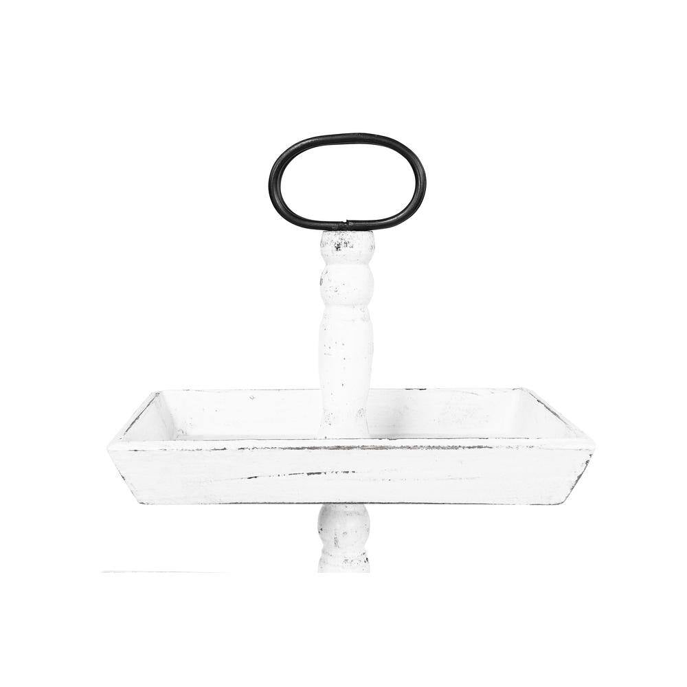 White Decorative 3-Tier Tray