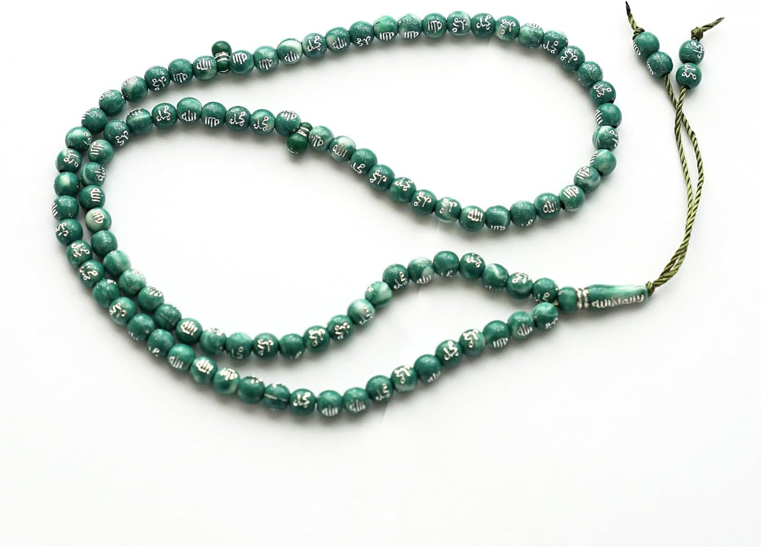 Tasbih Prayer Beads Allah & Muhammad Engraved Islamic Prayer Rosary Beads Muslim Islam Misbaha Tasbeeh Sibha 99 Prayer Beads Necklace