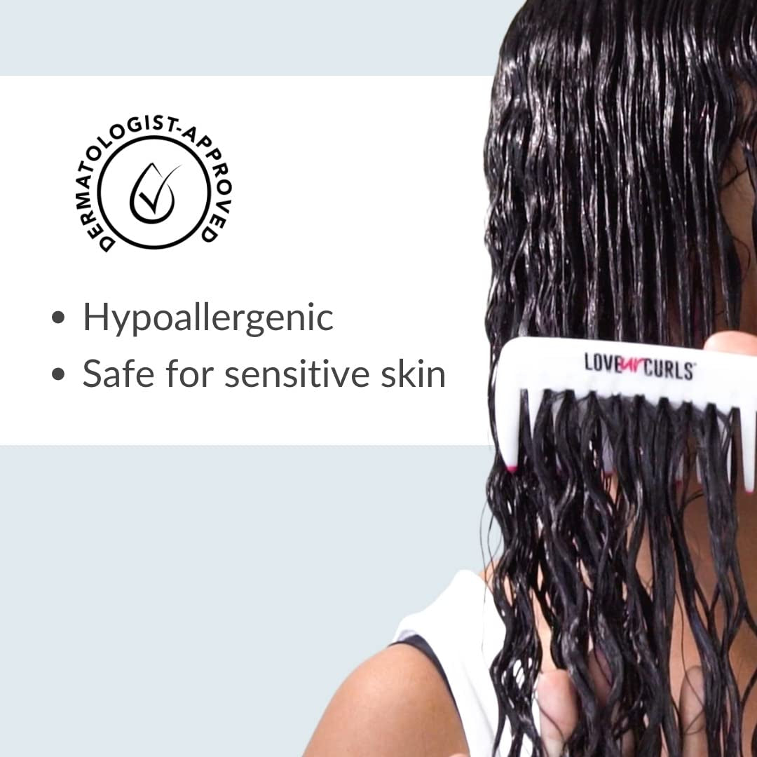 LUS Brands Conditioner for Curly, Wavy, Kinky-Coily Hair, 8.5 Oz - Silicone-Free, Hydrating, Detangling for Soft, Smooth Curl Definition - Hair Treatment for Dry Damaged Hair