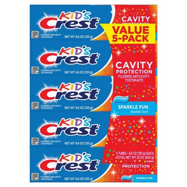 Crest Kid'S Toothpaste, Sparkle Fun, 4.6 Oz., 5 Pk.