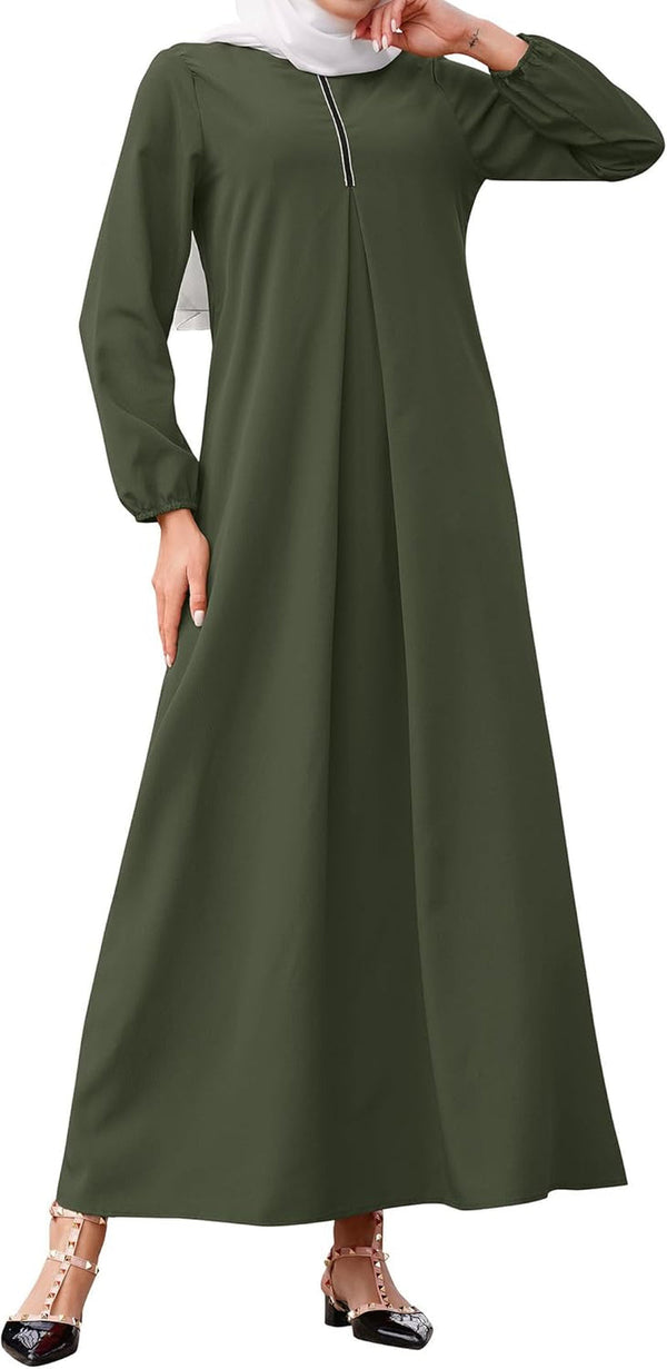 Abay for Women Shiny Self Tie Modest Muslim Dress Ramadan Eid Prayer Clothes Dubai Islamic Jalabiya Arabian Jilbab