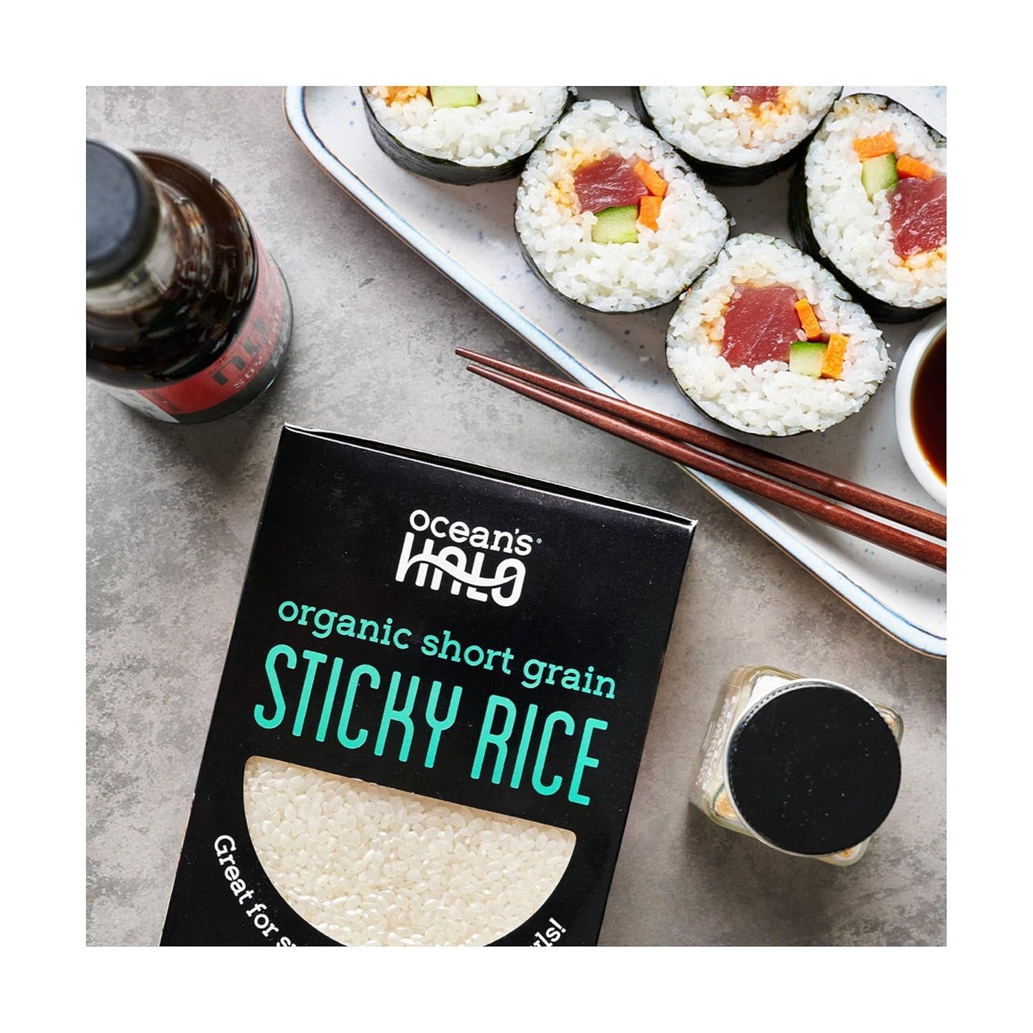 OCEANS HALO Organic Short Grain Sticky Rice, 32 OZ