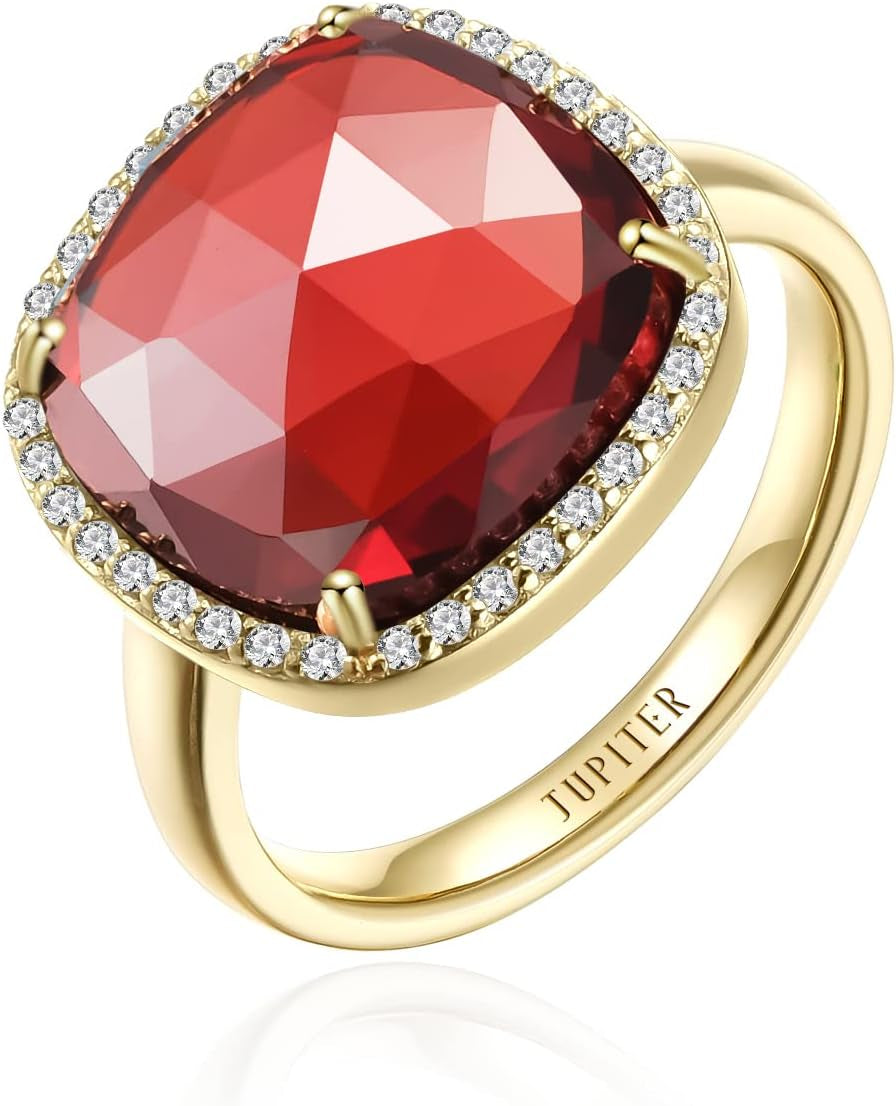 Gemstone Women'S Ring - Gemstone Women Ring, 0.47"/12Mm Birthstone Rings Jewelry for Valentine'S Day, Mother'S Day, Birthday Jewelry