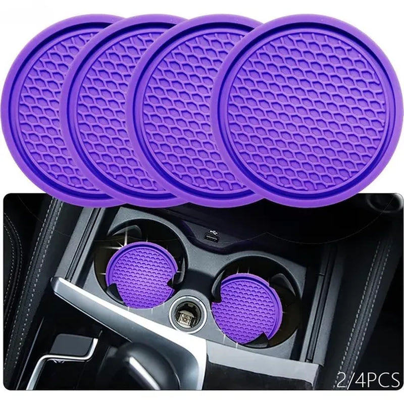 Car Interior With Car Cup Coaster - Anti-Slip & Universal Car Accessories