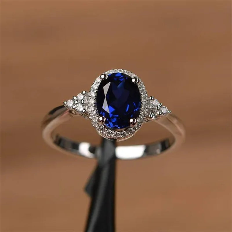 Mystic Topaz Ring Oval Cut Promise Engagement Ring Solid Sterling Silver Ring Rainbow Gemstone Birthstone Ring