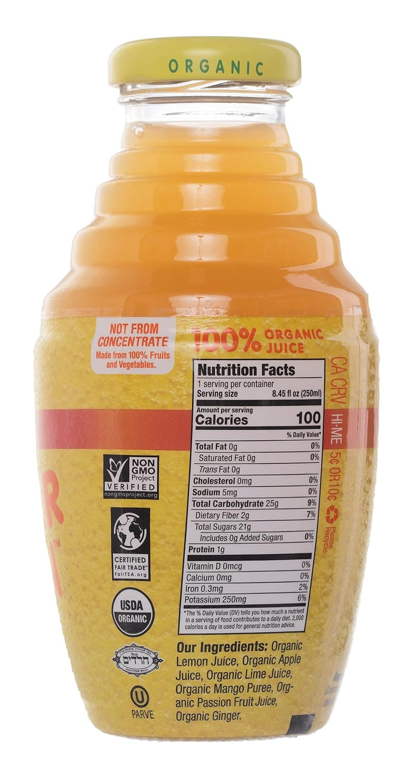 Organic Lemon Ginger Cold Pressed Juice, 8.45Oz (6 Pack)