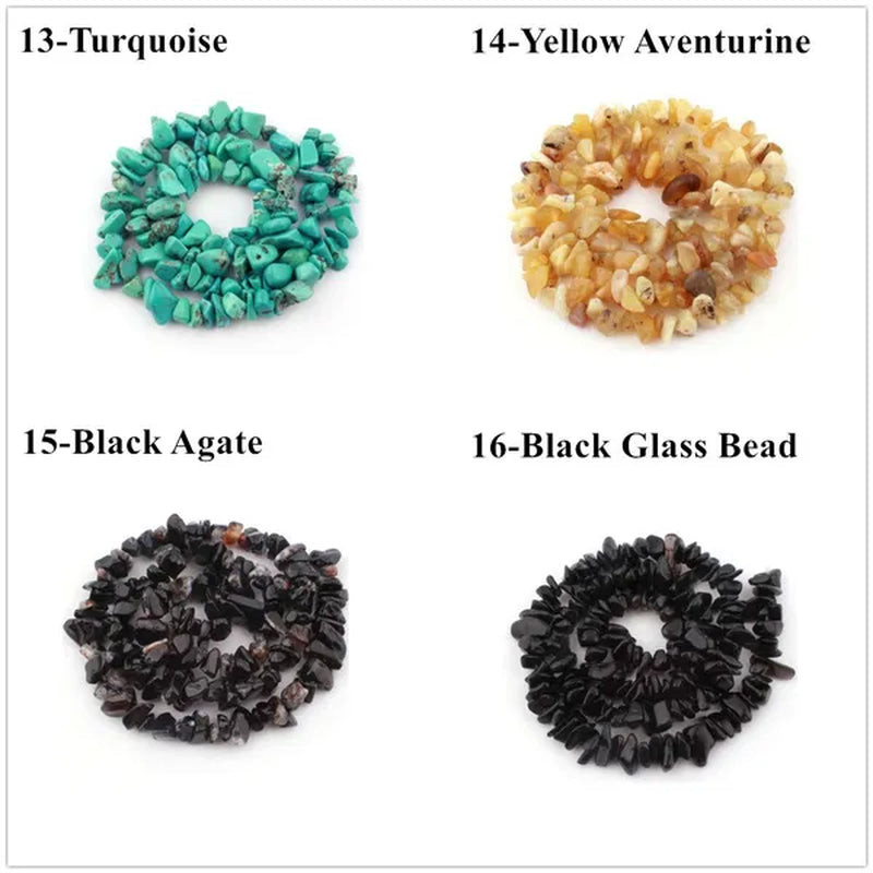 Natural Stone 3-5-8MM Irregular Shape Freeform Chip Bead Tiger Eye Amethysts Agates Lapis lazuli For Jewelry Making DIY Bracelet