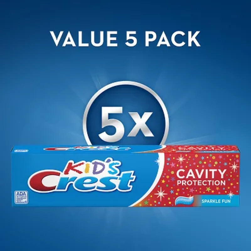 Crest Kid'S Toothpaste, Sparkle Fun, 4.6 Oz., 5 Pk.