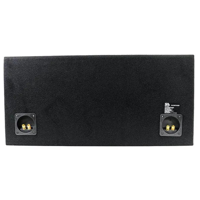SA-PGSV10LED - Dual 10 Inch Vented 1000 Watt Car Audio Subwoofer Box with LED Lights & Plexiglass Window