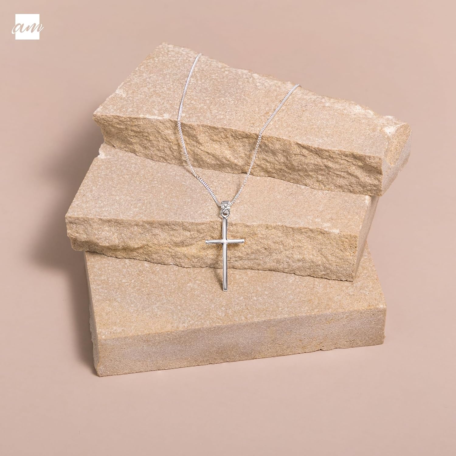 Unisex 925 Sterling Silver Cross Pendant