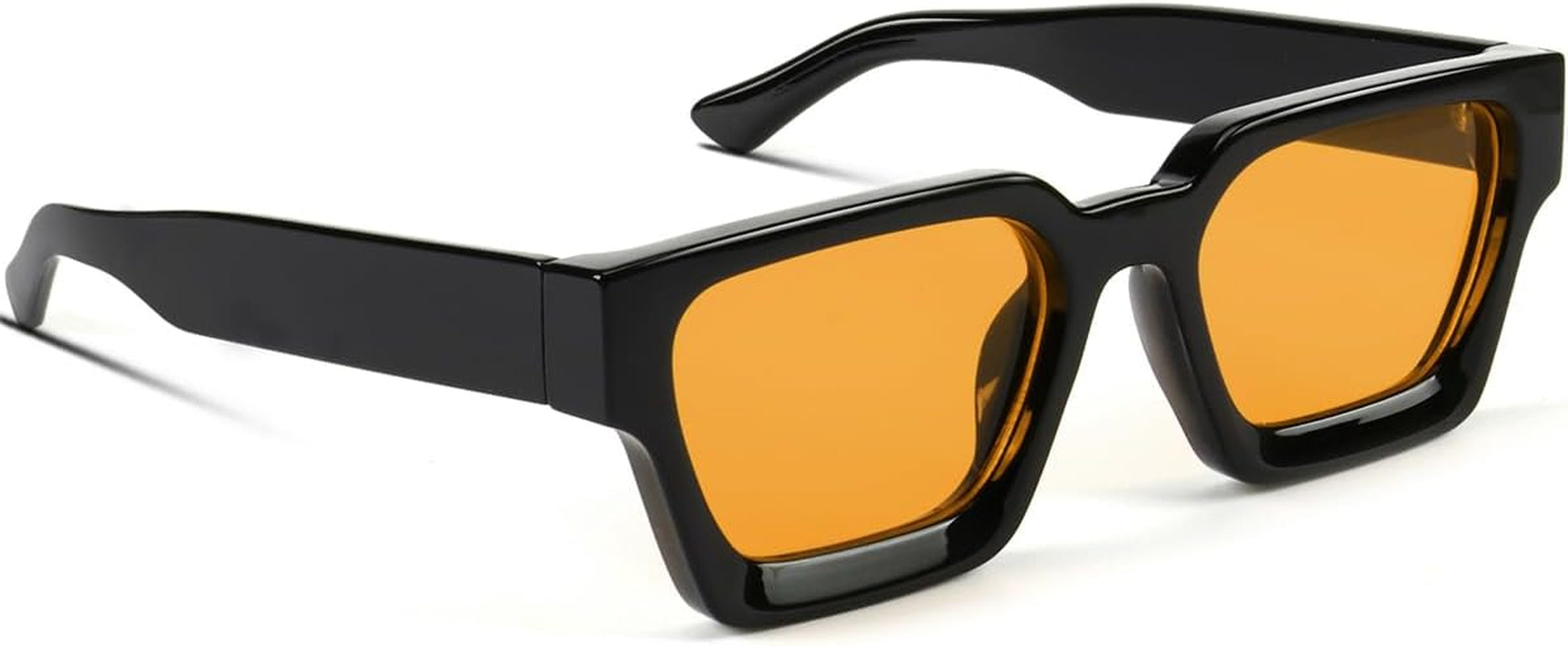 Trendy Square Sunglasses for Men Women Fashion Thick Rectangle Sun Glasses UV Protection Shades Designer Style