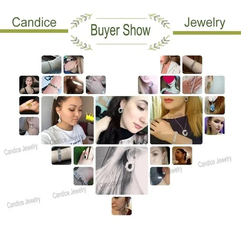 CANDICE 2023 New Summer Design Sterling Silver Plated Blue Crystal Bracelets for Women Fashion Jewelry