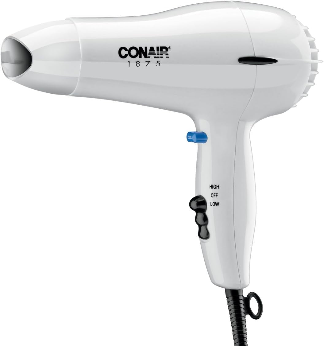 247W White Compact Hair Dryer - 1875W