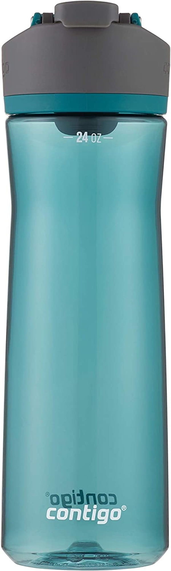 Cortland 24Oz Water Bottle, Bpa-Free Plastic, Spill-Proof, Leak-Proof Lid, and Carry Handle, Dishwasher Safe, Spirulina