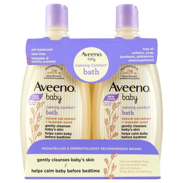 Aveeno Baby Calming Comfort Bath Wash 18 Fl. Oz., 2 Pk.