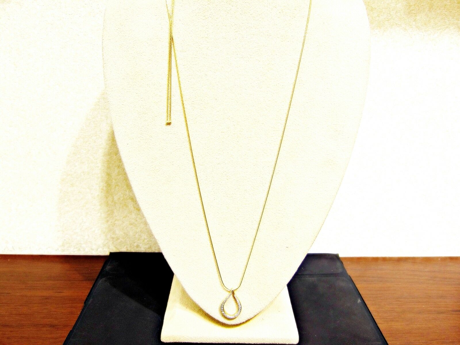 .25 CT DIAMOND HEART 34 INCH ADJUSTABLE BACK NECKLACE