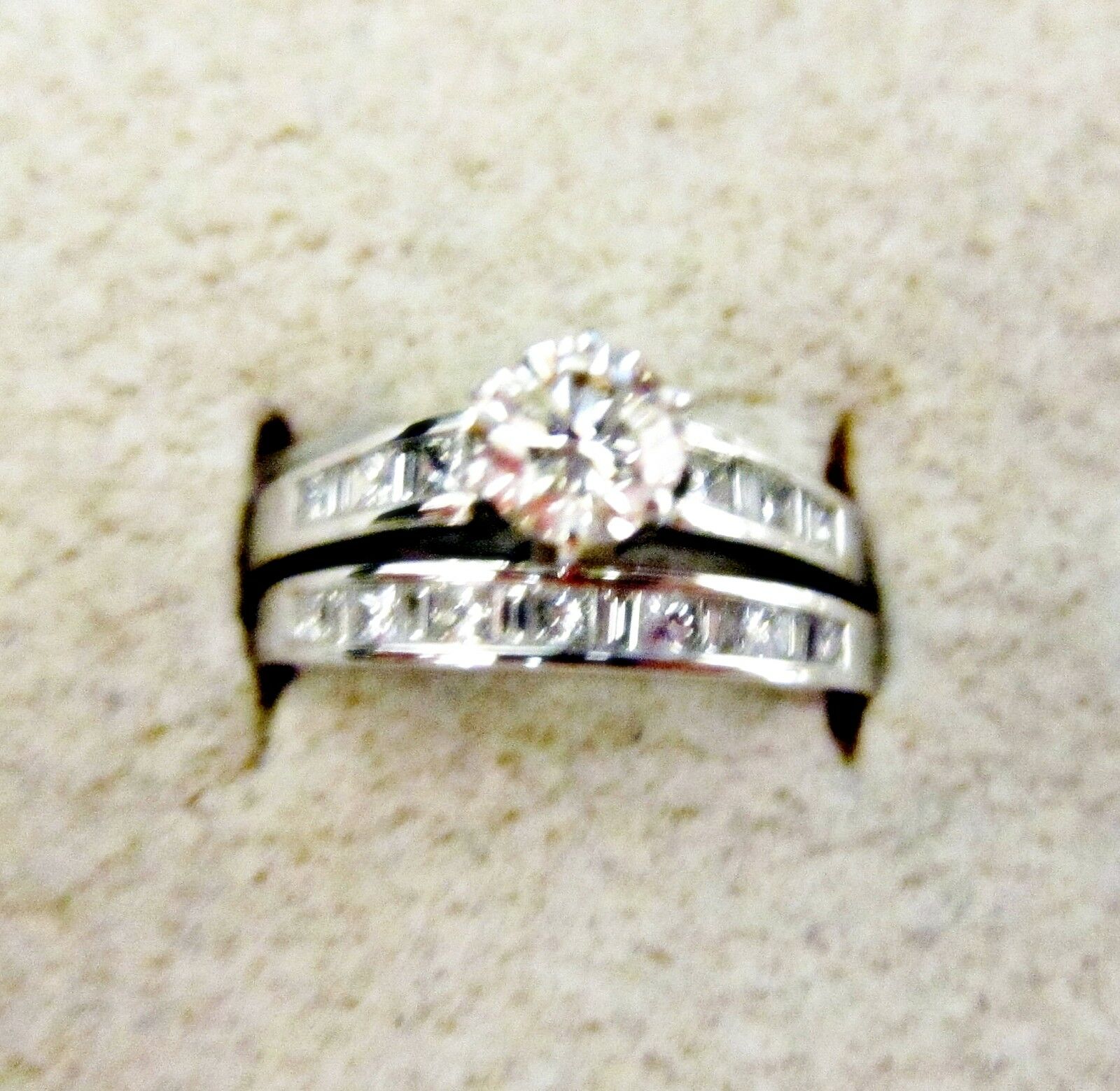 .55 CT CERTIFIED DIAMOND TWO PIECE ENGAGEMENT SET BAND ENGAGEMENT RING 14 K GOLD