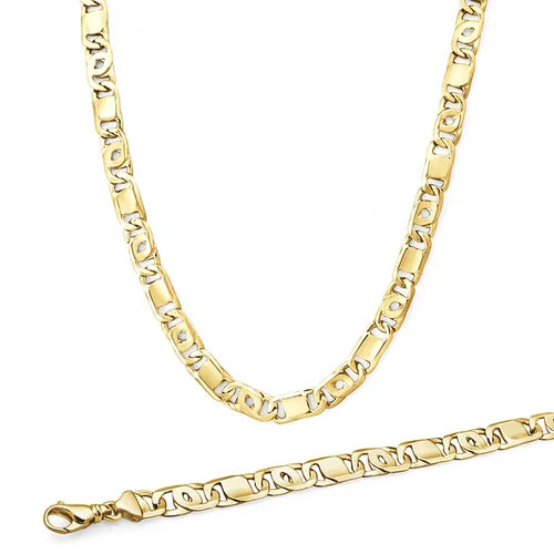 14k Yellow Gold Tiger Eye Chains