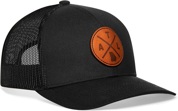 State City Trucker Hat for Men & Women, Adjustable Baseball Hat, Mesh Snapback, Sturdy Outdoor Black Golf Hat