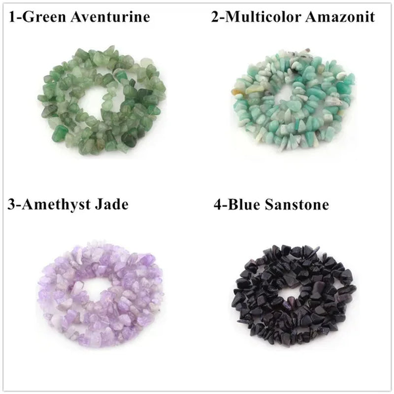 Natural Stone 3-5-8MM Irregular Shape Freeform Chip Bead Tiger Eye Amethysts Agates Lapis lazuli For Jewelry Making DIY Bracelet