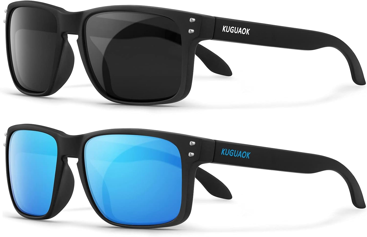 Polarized Square Sunglasses for Men and Women Matte Finish Sun Glasses UV Protection Glasses