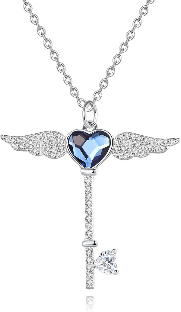 Crystal Necklace, Women'S Pendant Necklace, 925 Sterling Silver Necklace， Birthday and Valentine'S Day Jewelry Gifts for Mothers, Wives and Girls, Friends, with a Variety of Clothing, to Participate in Various Parties