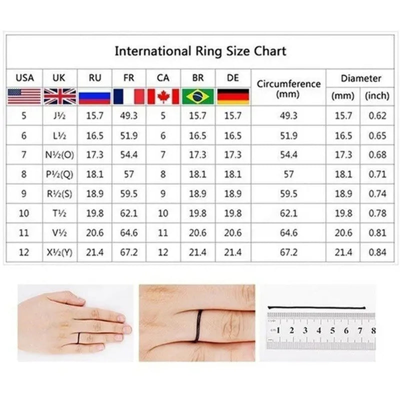 Business Men'S Fashion Natural White Sapphire Diamond Jewelry Boyfriend Gift Ring Anniversary Banquet Engagement Wedding Luxury Ring Jewelry Size 6-13
