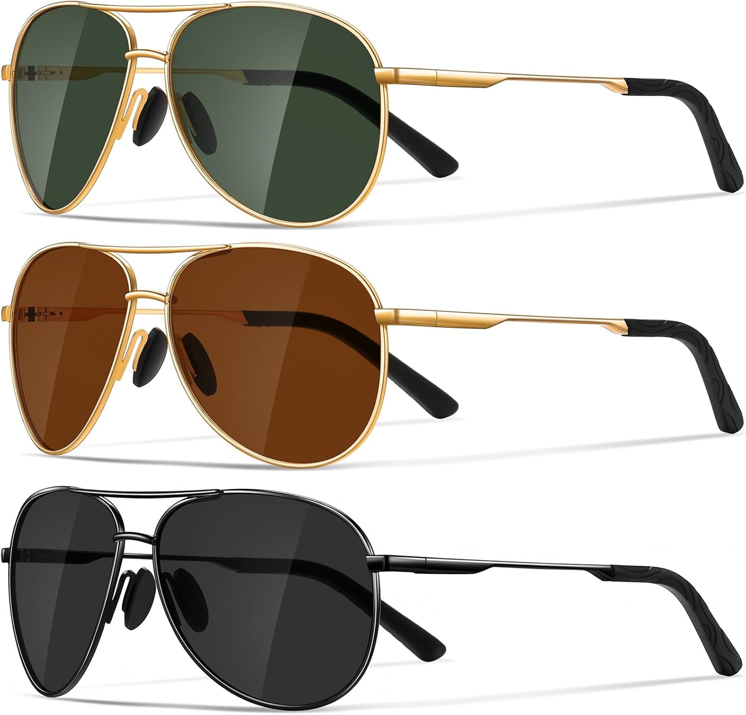 Sunglasses Men Polarized Aviator Sunglasses for Men Women Fishing Driving Sun Glasses Metal Frame UV400 Protection