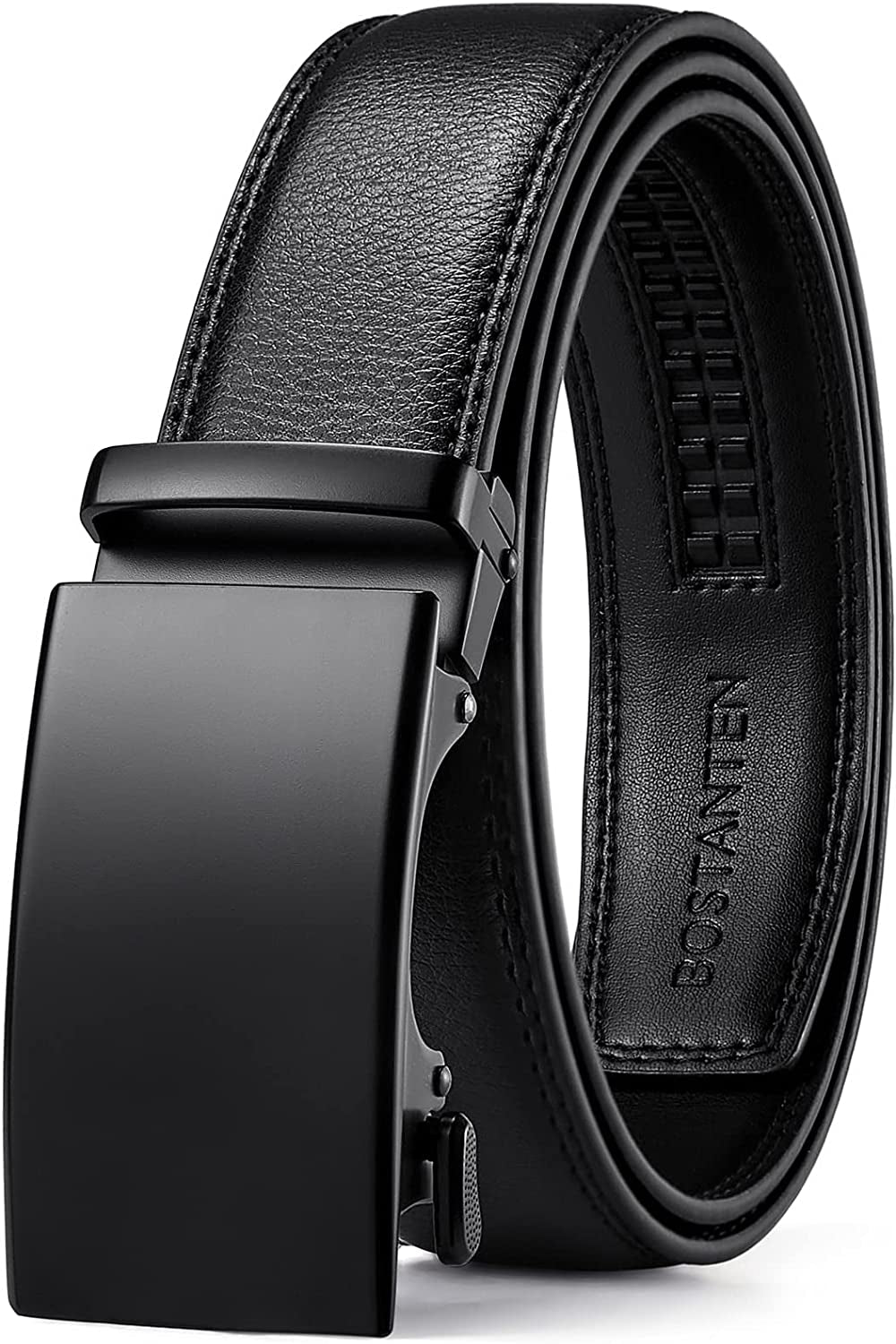 Ratchet Mens Belt Leather Dress and Casual with Adjustable Buckle, Trim to Fit
