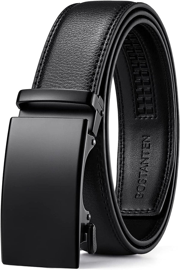 Ratchet Mens Belt Leather Dress and Casual with Adjustable Buckle, Trim to Fit