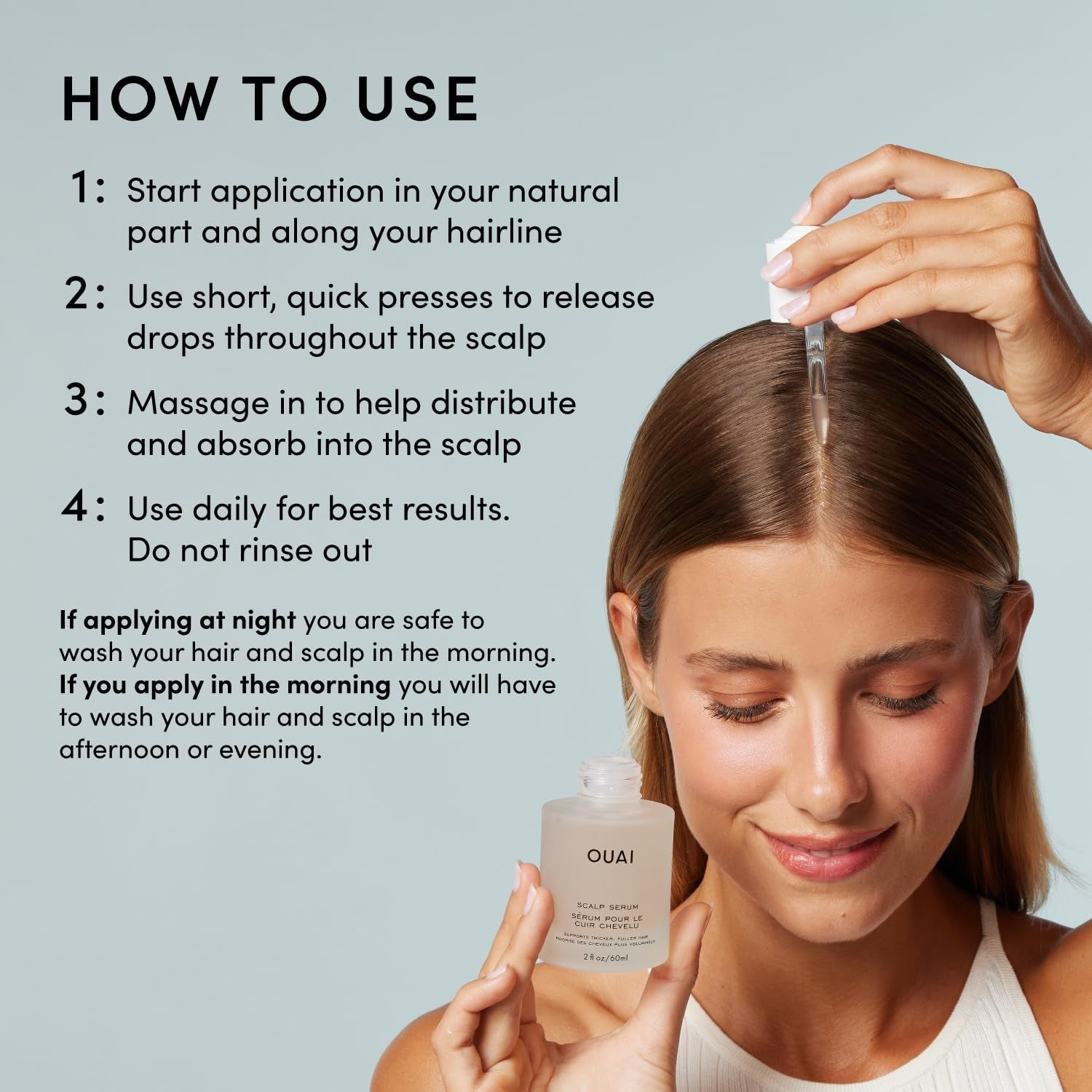 Scalp Serum - Balancing Hair Serum with Red Clover Extract, Siberian Ginseng and Peptides for Thicker and Fuller-Looking Hair - Paraben, Phthalate and Sulfate Free Scalp Care (2 Fl Oz)