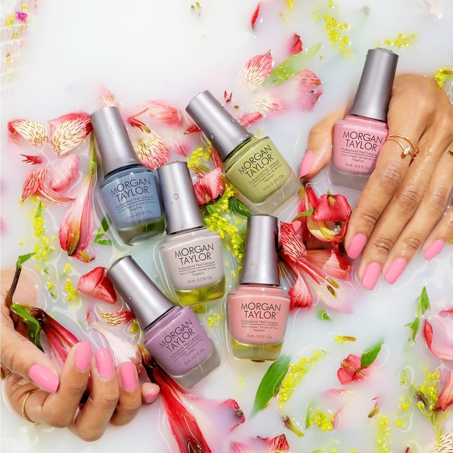 Morgan Taylor Spring, Pure Beauty Collection, Professional Lacquer, Vibrant, Chip-Resistant, Fast-Drying, Long-Lasting, High-Shine, Perfect for Manicures & Pedicure (Pretty Simple)