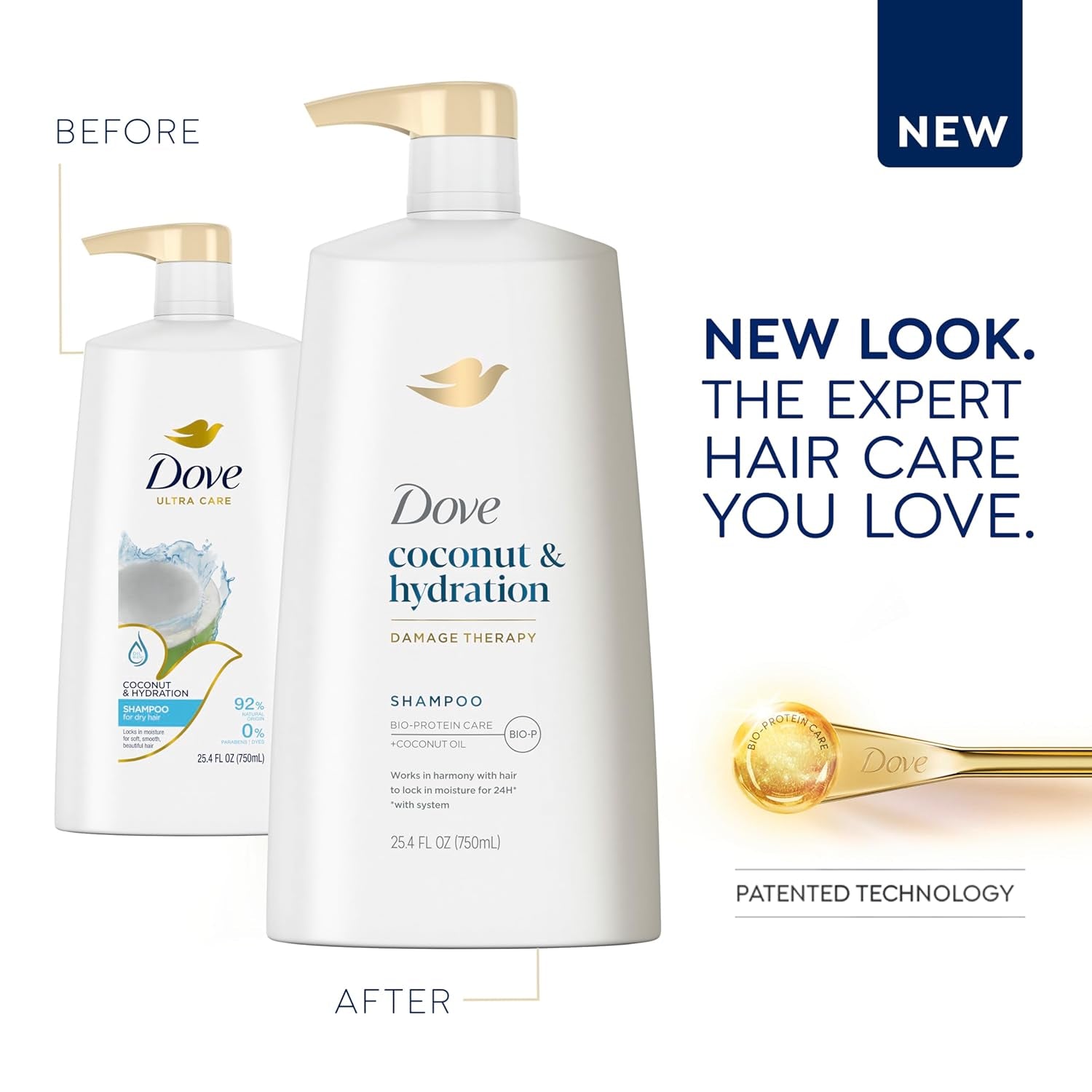 Ultra Care Shampoo Coconut and Hydration for Dry Hair Shampoo with Oil Blend of Coconut, Jojoba & Sweet Almond 25.4 Oz