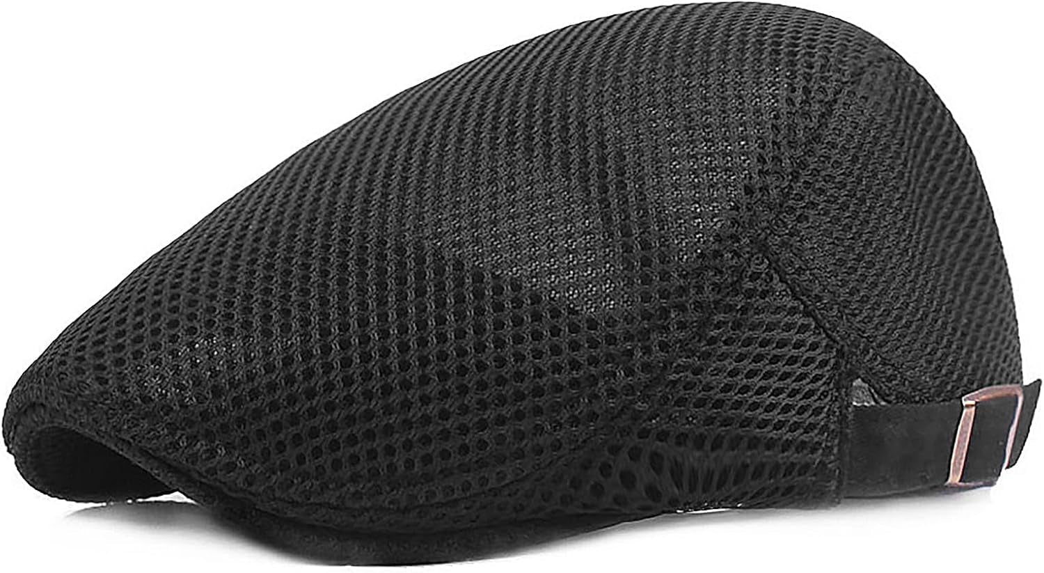 Mens Breathable Mesh Summer Hat Adjustable Newsboy Beret Ivy Cap Cabbie Flat Cap