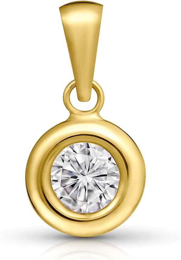 Allure Women 9Ct Gold Pendant with Cubic Zirconia