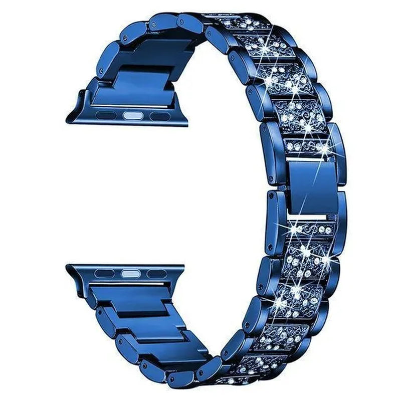 For Apple Watch Band 40mm 44mm 38mm 42mm women Diamond Band for Apple Watch series 6 5 4 3 2 1 iWatch bracelet stainless steel strap For Fitbit Charge 2/3/4 Blaze/Fitbit Versa Lite