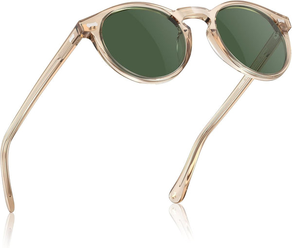 Vintage Polarized Sunglasses for Men UV400 Protection Retro Fashion Eyewear Hand-Crafted Acetate Frame CA5288L
