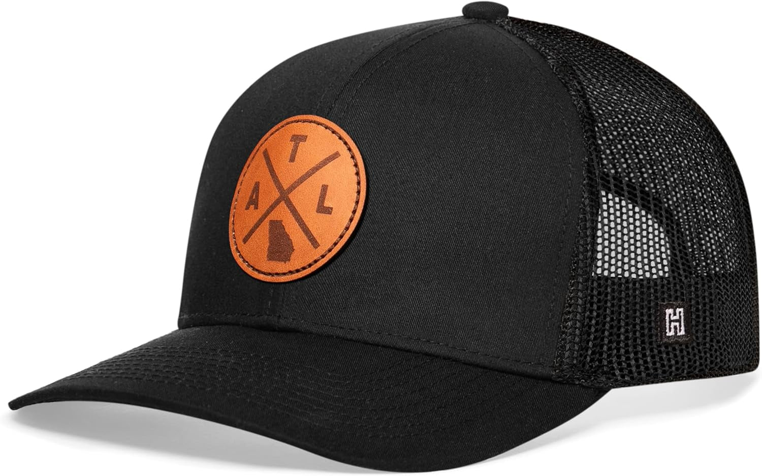 State City Trucker Hat for Men & Women, Adjustable Baseball Hat, Mesh Snapback, Sturdy Outdoor Black Golf Hat