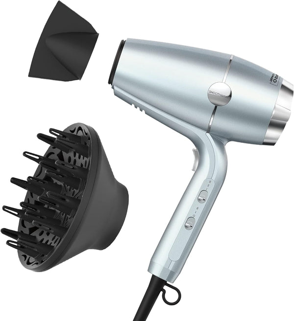 INFINITIPRO by  Smoothwrap Hair Dryer with Diffuser | Blow Dryer for Less Frizz, More Volume and Body | with Advanced Plasma and Ceramic Technology | Mint