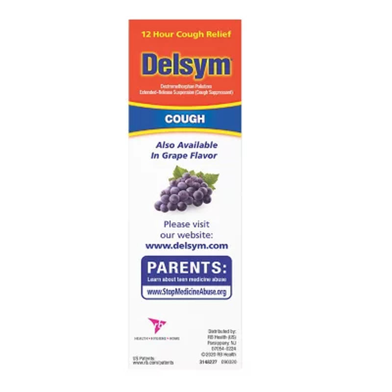 Delsym 12-Hr. Cough Relief Liquid, Orange 2 Pk., 5 Fl. Oz./Pk.