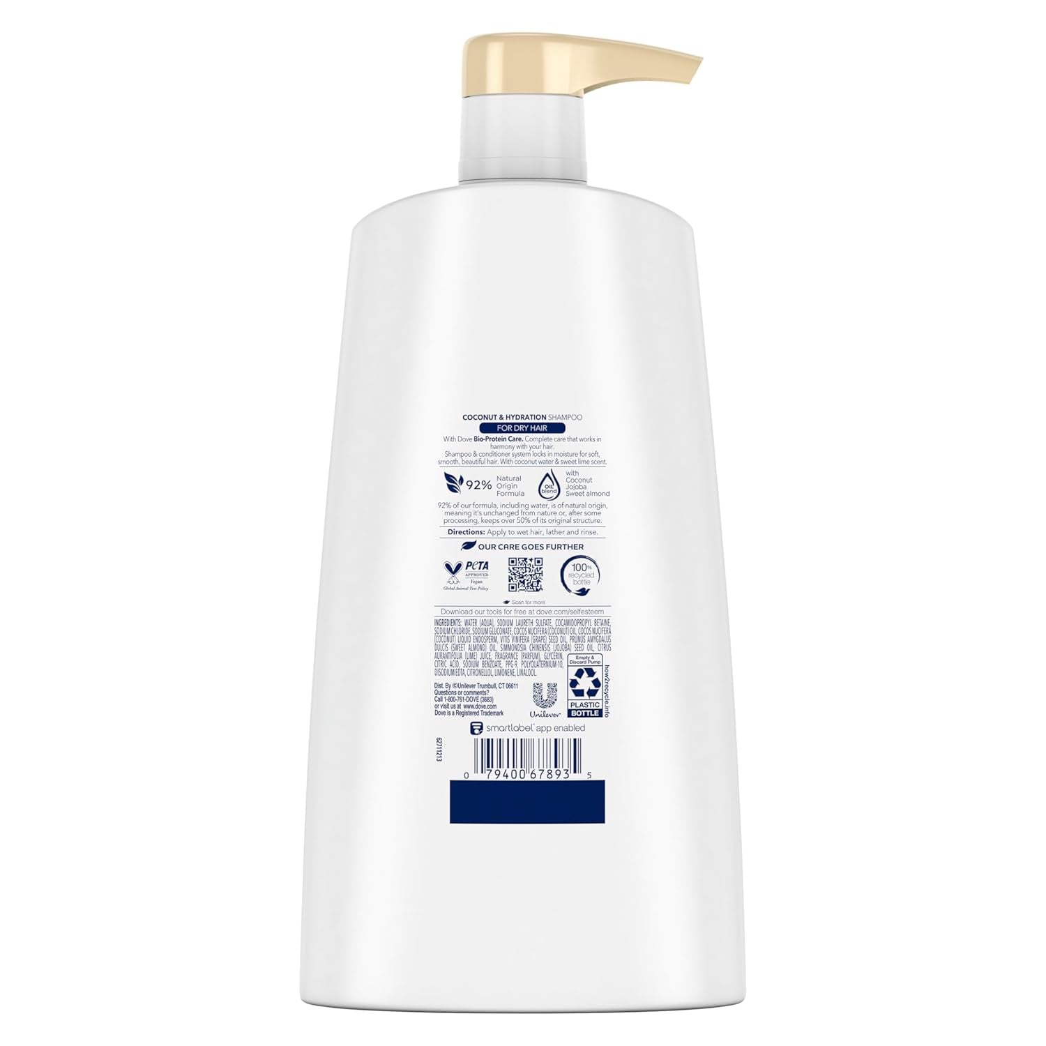 Ultra Care Shampoo Coconut and Hydration for Dry Hair Shampoo with Oil Blend of Coconut, Jojoba & Sweet Almond 25.4 Oz