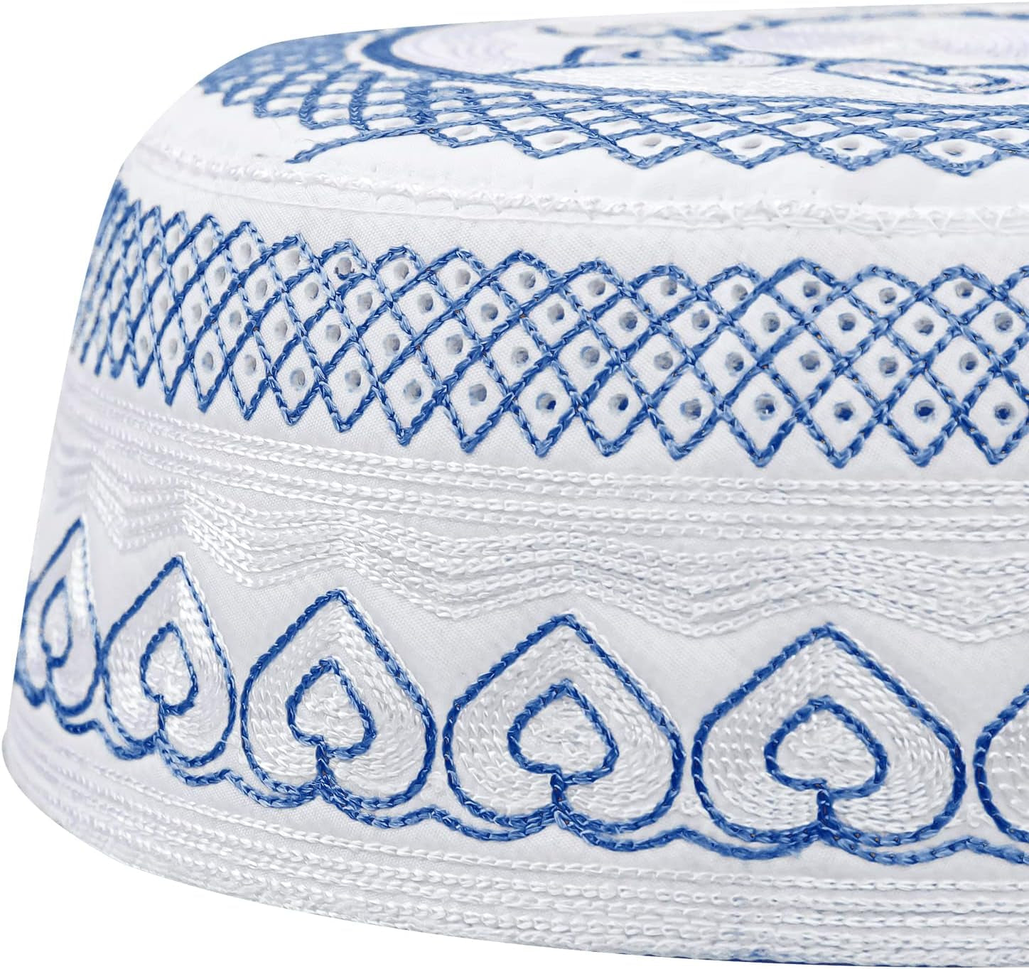 Muslim Prayer Kufi Hat for Men Boys Islamic Beanie Skull Cap Prayer Headwear Embroidery Kofia Topi Sun Hat Ramadan Eid Gift