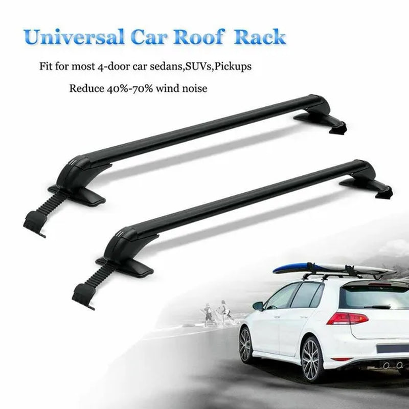 Universal Car Top Roof Rack Cross Bar 39" Luggage Carrier for 4/5 Door Cars+Lock